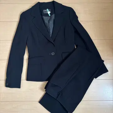 애니시스 블랙 팬츠 수트 세트 포멀 블랙 포멀