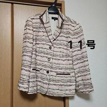 REMALON 핑크 계열 스트라이프 테일러드 자켓 11호