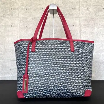 [새상품급] WAKO 긴자 와코 W모노그램 레드 PVC 핸드백 단종품