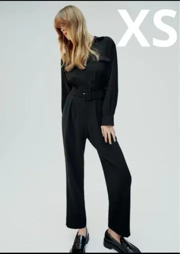 ZARA 벨트 크레이프 점프수트 새상품 택 포함