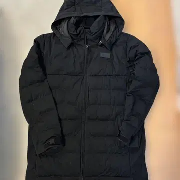 YPLDAS 블랙 후드 부착 다운 자켓 사이즈 0