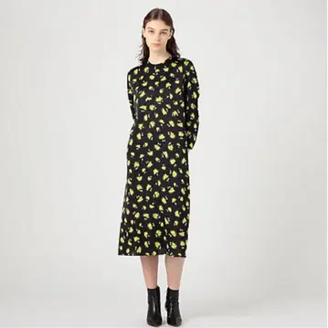 Ballsey 투모로우랜드S 피코티 프린트 백 턱 원피스