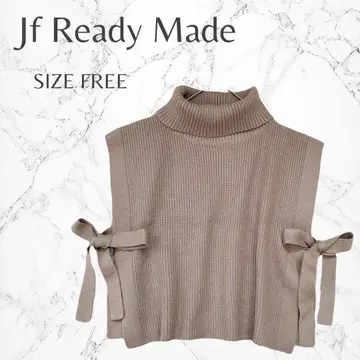 제이 레디메이드 터틀넥 리본 숏 기장 니트 베스트 고품질