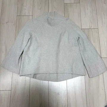 23구 울 캐시미어 리브 하이넥 니트 생성색 38