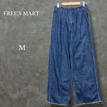 프리즈마트 [ M ] 와이드 데님 팬츠 컷오프 청바지
