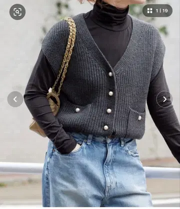 Spick & Span 니트 베스트 그레이