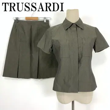 LA7255 트루사르디 코튼 스커트 셋업 카키 42