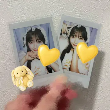 큐스토 카와모토 에루 폴라로이드 2장 마카롱 의상