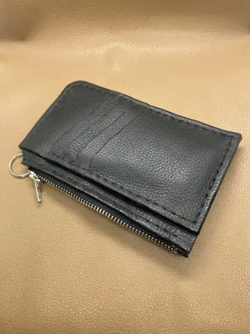 [ 소가죽 ] 프래그먼트 케이스 코인 케이스 블랙 히메지 가죽