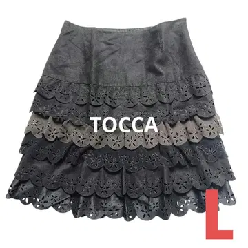 토카 스캘럽 프릴 스커트 그라데이션 사이즈 4 L 사이즈 가을/겨울