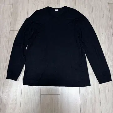 지치피 울 실크 크루넥 니트 블랙 5