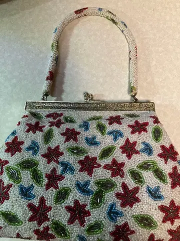 꽃무늬 비즈 자수 일본 의류용 백