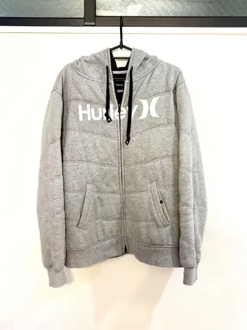 Hurley 그레이 후드 부착 후드티 사이즈 L