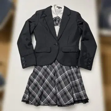 포멀 슈트 블랙 체크 무늬