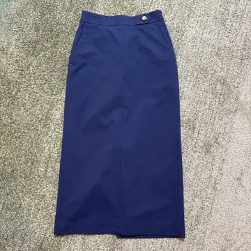 네이비 타이트 스커트 사이즈 36 WHITE 수트 스퀘어
