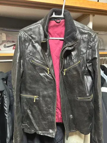 ABAHOUSE 블랙 가죽 자켓 사이즈 2