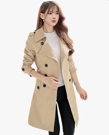 특별 가격 여성용 트렌치코트 레드 L 사이즈