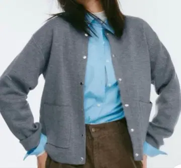 OPAQUE. 더블 페이스 배색 니트 가디건 [세탁기 OK] 여성용