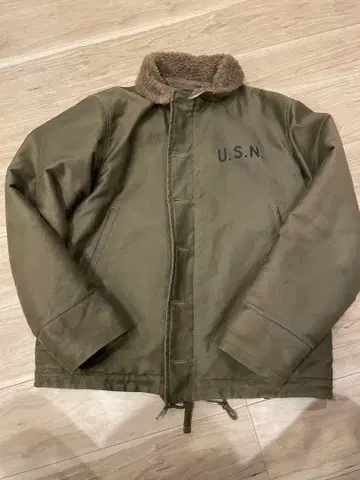 U.S.N. 올리브 드라브 밀리터리 자켓 사이즈 40