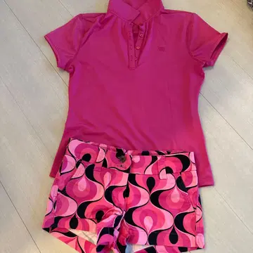 라우드마우스 피케 셔츠와 숏팬츠 세트 S 사이즈