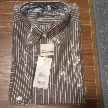 브라운 스트라이프 드레스 셔츠 L 사이즈