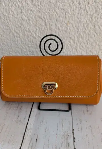 천연 가죽 핸드메이드 오코시 금장 장식 장지갑 가죽 공예