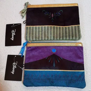 겨울왕국 대관식 플랫 파우치(안나&엘사) 안나&엘사 시마무라