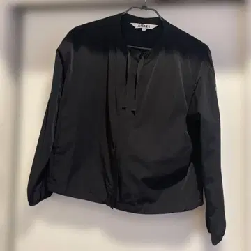 AIGLE 블랙 노카라 자켓 36