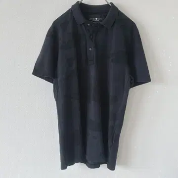 HYDROGEN 카모플라주 패턴 스컬 반팔 피케 셔츠 랙 M