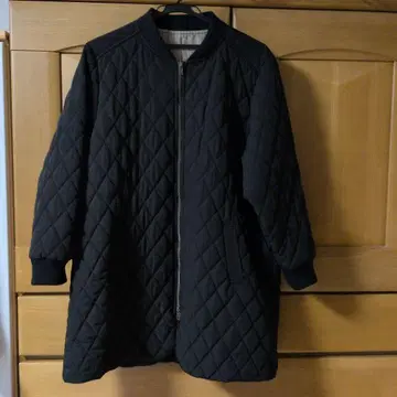 블랙 퀼팅 자켓