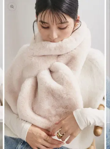 connse 콘세 완판템 볼륨 에코 퍼 숄 WHITE 화이트