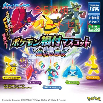 포켓몬 끈 마스코트 진화의 숨결 전 5종 컴플리트 세트