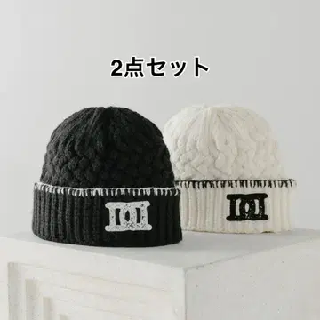 새상품 미개봉 Darich DD 로고 바스켓 니트 비니 (2세트)