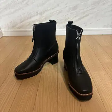 BENEBIS 베네비스 22.5 블랙 프론트 지퍼 부츠 미사용 새상품