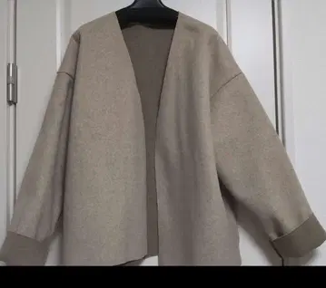 [새상품급] reca 멜란지 브라운 베이지 리버 노카라 숏코트