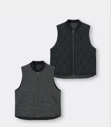 GU 지유 히트 패디드 체크 베스트