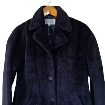 알파카 100% 울 기모 코트 블랙