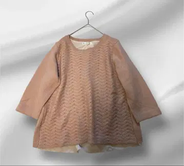 빅 사이즈! KUMIKYOKU 백 절개 니트 울