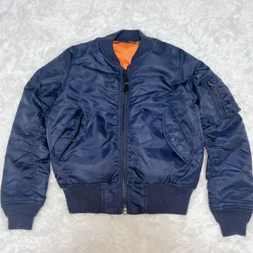 새상품급 AVIREX 플라이트 자켓 MA-1 네이비 짧은 기장 S