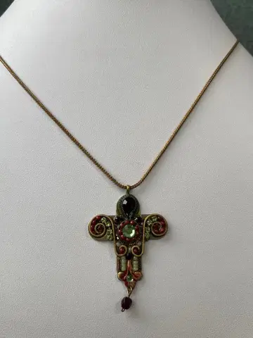 미사용 새상품 ADAYA 크로스 모티브 목걸이 택 포함 십자가 앤티크