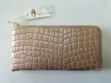 Hush Puppies 크로커다일 패턴 장지갑 핑크 카드가 많이 들어가는