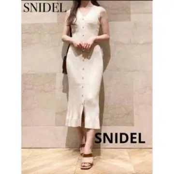 snidel ORGANICS 내로우 니트 원피스