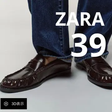이번 시즌 새상품 ZARA 페이턴트 이펙트 로퍼 39