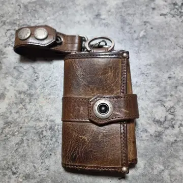 UNISON DEPT. 가죽 키케이스 브라운