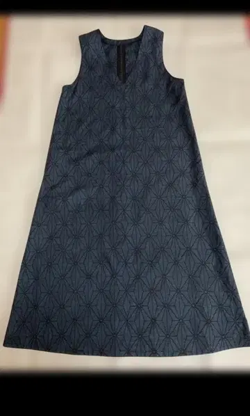 다크 블루 기모노 리메이크 오시마 명주 원피스