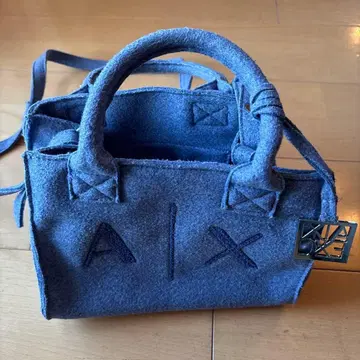 펠트 파랑 핸드백