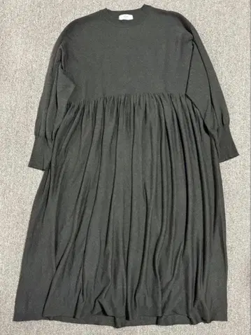 SLOVE IENA 개더 루즈핏 니트 롱 원피스