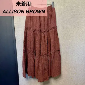 ALLISON BROWN 팜하우스 체크 롱 스커트