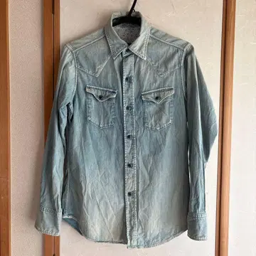45r 데님 데미지 셔츠
