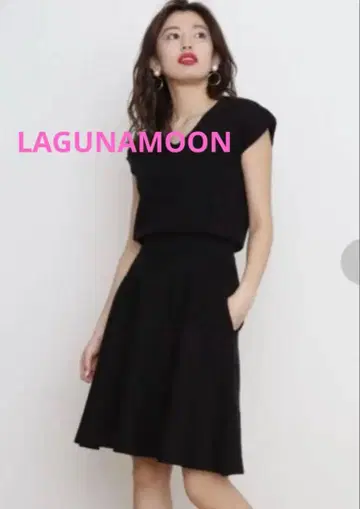 LAGUNAMOON 러그나무 문 니트 원피스